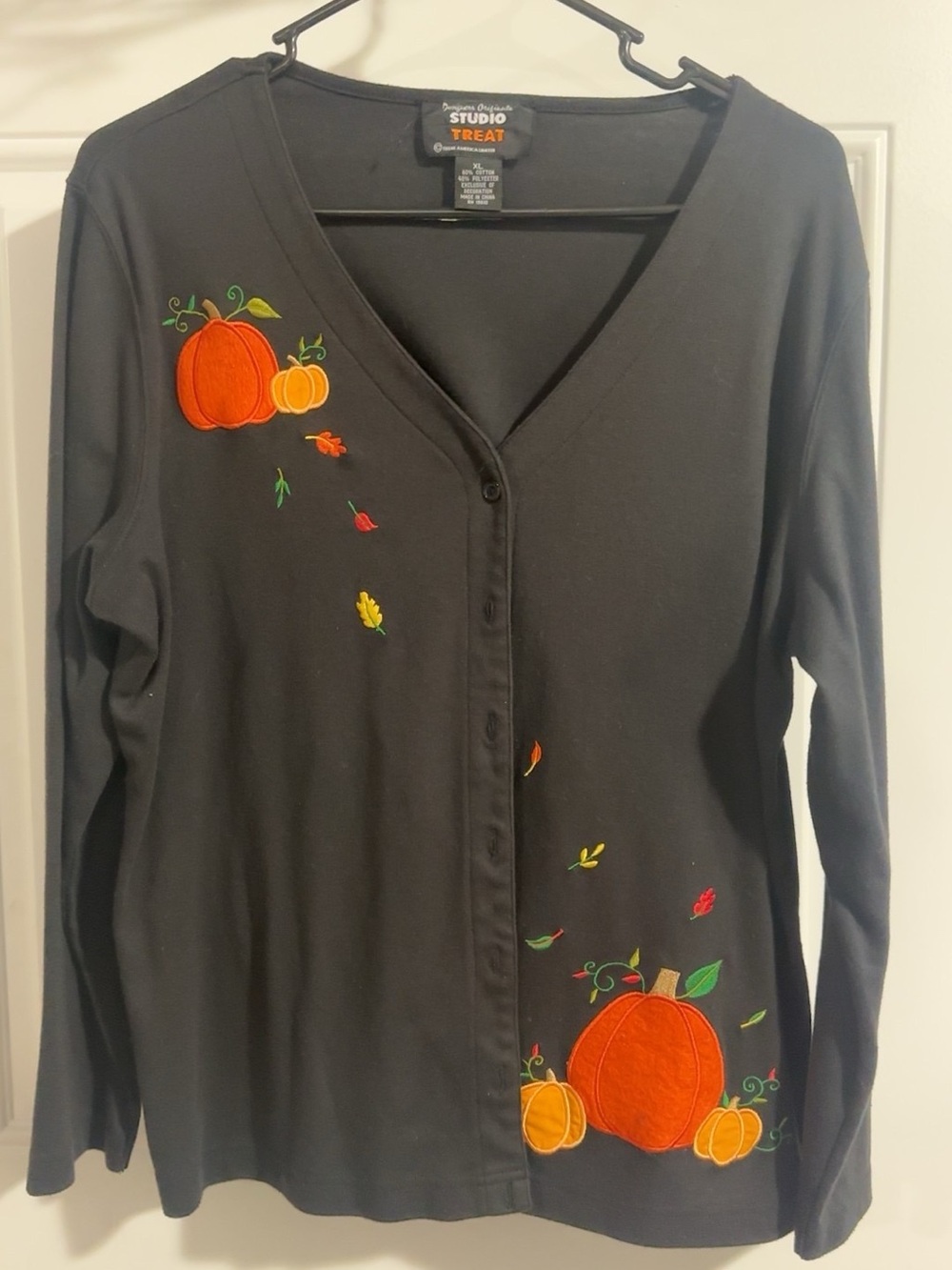 Designers Originals Studio Treat Black Tee with Orange Logo